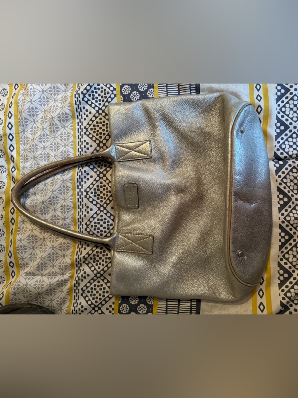 kate spade Metallic Gold Leather Tote Bag